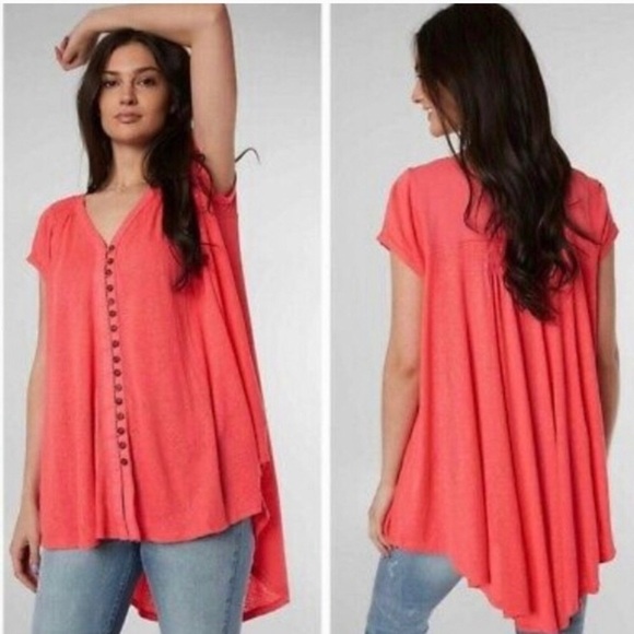 Free People Highland Top Azalea Size Small Festival‎ Boho Summer Relaxed Fit - Picture 1 of 14